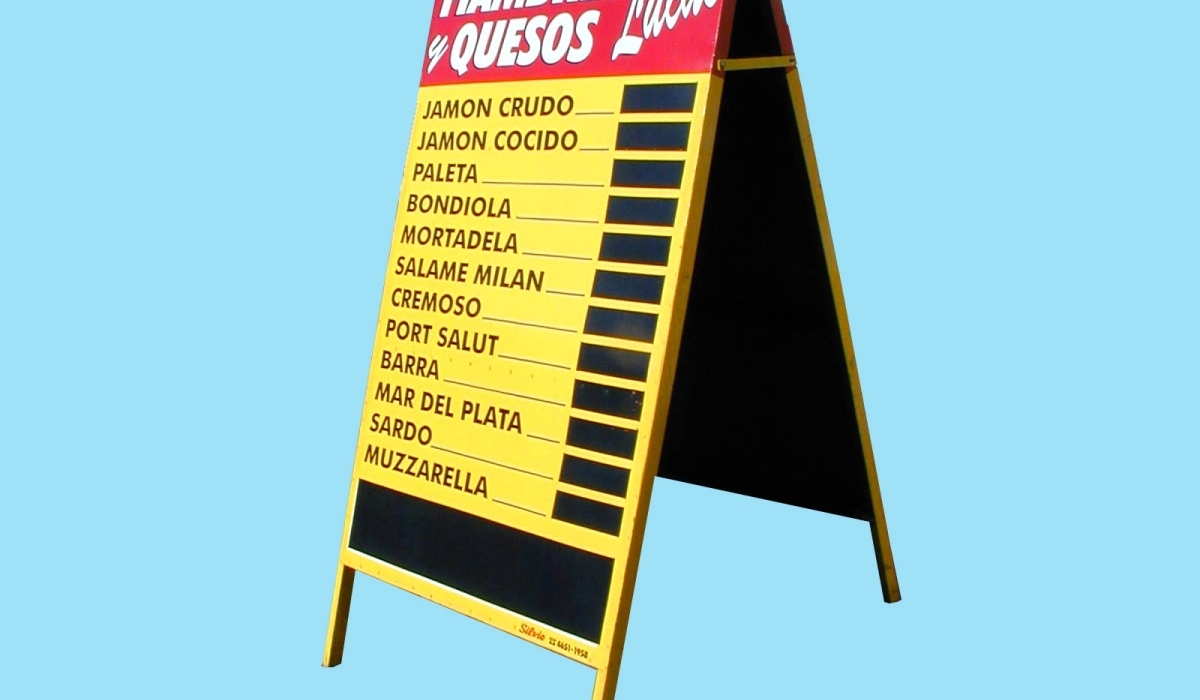 CARTELES Vereda De pie Caballete Tipo Libro